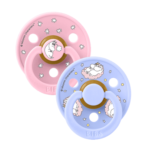 BIBS X MOOMINS COLOUR ΣΕΤ ΠΙΠΙΛΕΣ 2ΤΜΧ  SAILING NORDIC BABY PINK/HUSH MIX ΣΤΡΟΓΓΥΛΗ No2