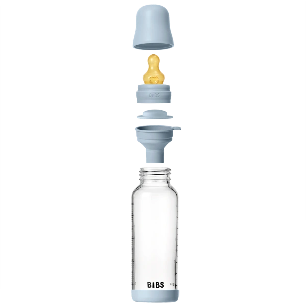 BIBS ΓΥΑΛΙΝΟ ΜΠΙΜΠΕΡΟ 240ml – LATEX – BABY BLUE
