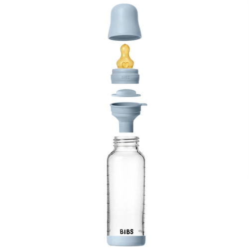 BIBS ΓΥΑΛΙΝΟ ΜΠΙΜΠΕΡΟ 240ml – LATEX – BABY BLUE