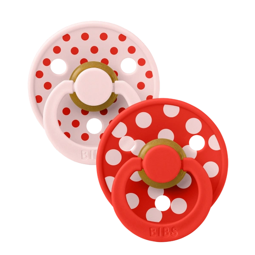 BIBS STUDIO COLLECTION ΣΕΤ ΠΙΠΙΛΕΣ 2ΤΜΧ POLKA DOT CANDY APPLE/BLOSSOM No2