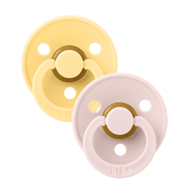 BIBS ΣΕΤ ΠΙΠΙΛΕΣ 2ΤΜΧ COLOUR BUTTER/PETAL – ΣΤΡΟΓΓΥΛΗ No2