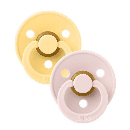 BIBS ΣΕΤ ΠΙΠΙΛΕΣ 2ΤΜΧ COLOUR BUTTER/PETAL – ΣΤΡΟΓΓΥΛΗ No2