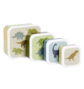 A little lovely company Σετ 4 δοχεία φαγητού Lunch & Snack Box Dinosaurs