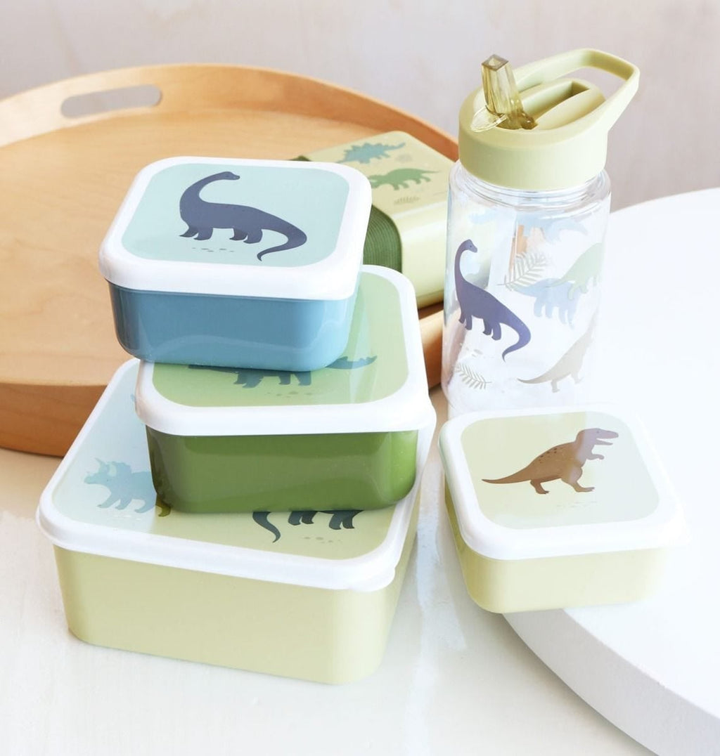 A little lovely company Σετ 4 δοχεία φαγητού Lunch & Snack Box Dinosaurs