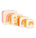 A little lovely company Σετ 4 δοχεία φαγητού Lunch & Snack Box Rainbows