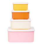 A little lovely company Σετ 4 δοχεία φαγητού Lunch & Snack Box Rainbows