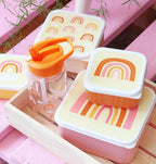A little lovely company Σετ 4 δοχεία φαγητού Lunch & Snack Box Rainbows