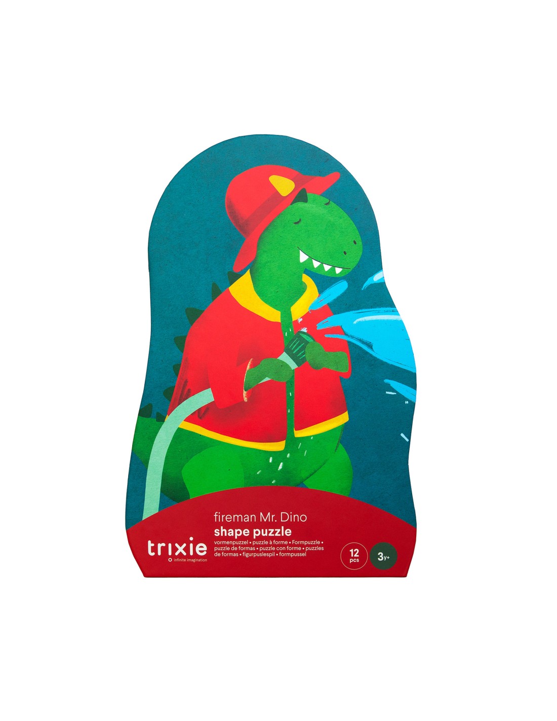 Trixie SHAPE PUZZLE - FIREMAN MR. DINO - 12 PCS