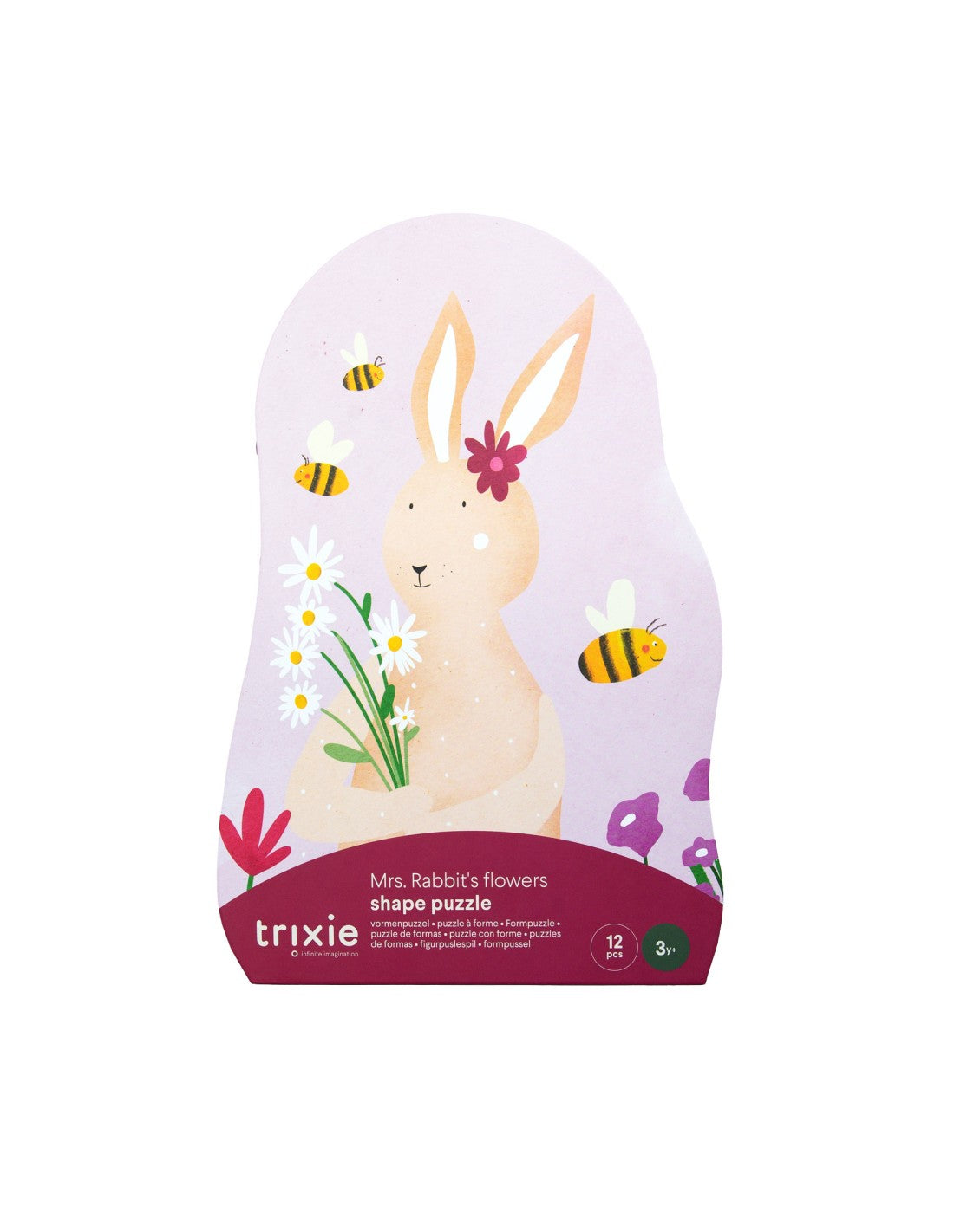 Trixie SHAPE PUZZLE - MRS. RABBIT'S FLOWERS - 12 PCS
