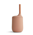Ποτήρι Σιλικόνης Με Καλαμάκι Σιλικόνης Liewood Ellis Dark rose/terracotta mix