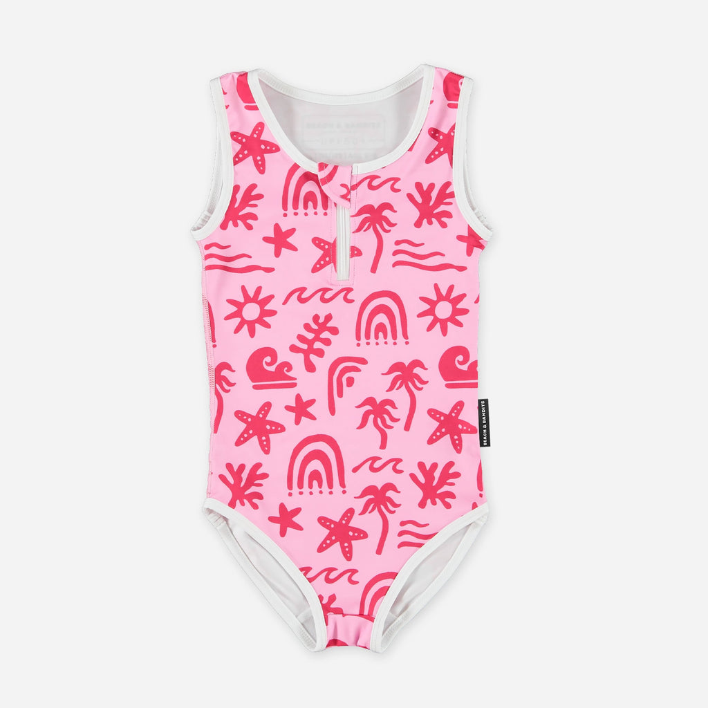 Μαγιό Θαλάσσης Beach&Bandits TROPICAL VIBES PINK SWIMSUIT