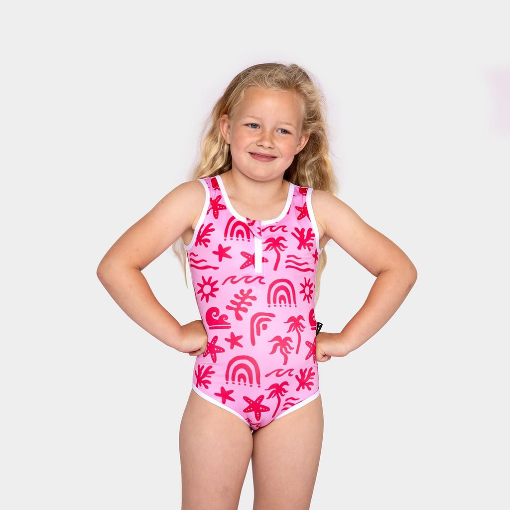 Μαγιό Θαλάσσης Beach&Bandits TROPICAL VIBES PINK SWIMSUIT