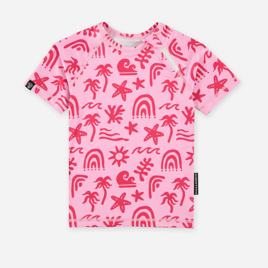 Μαγιό μπλούζα Beach and Bandits TROPICAL VIBES PINK