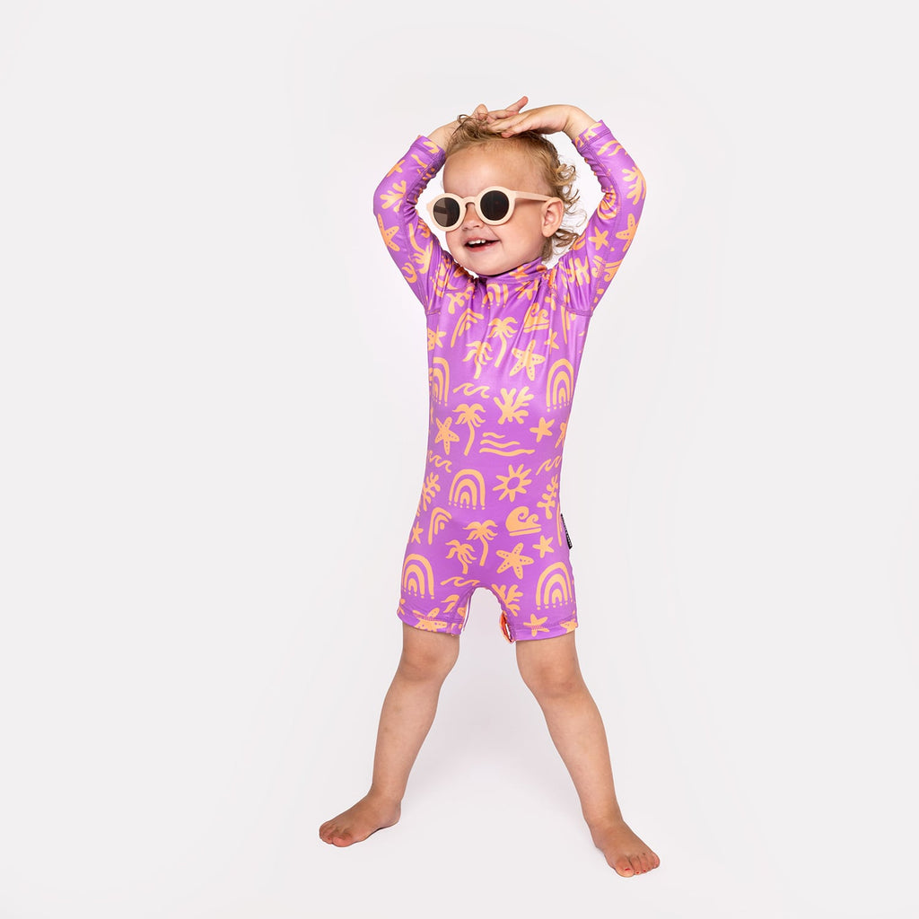 Καπέλο Βρεφικό Θαλάσσης Beach&Bandits TROPICAL VIBES VIOLET(UPF50+)