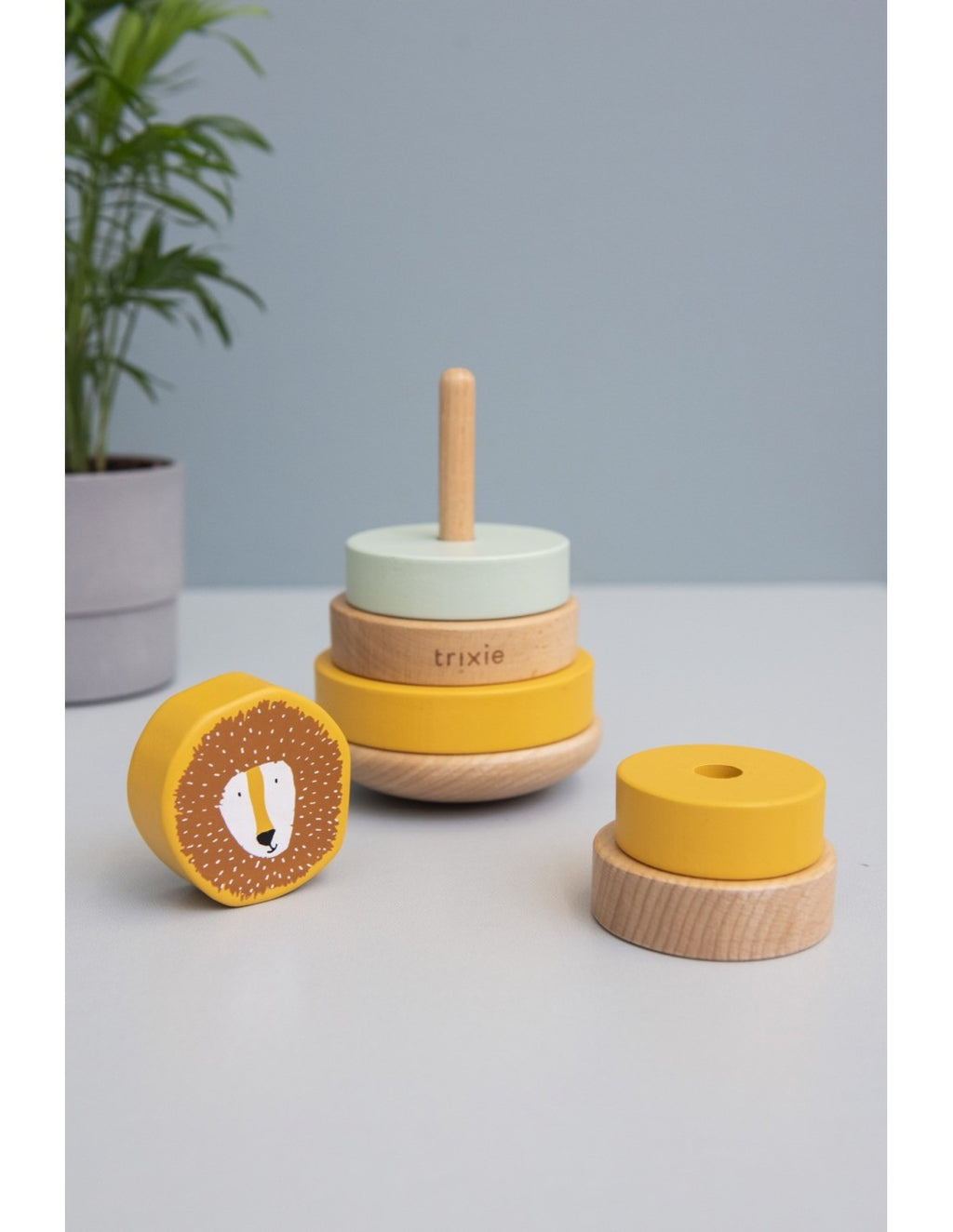TRIXIE WOODEN STACKING TOY - MR. LION