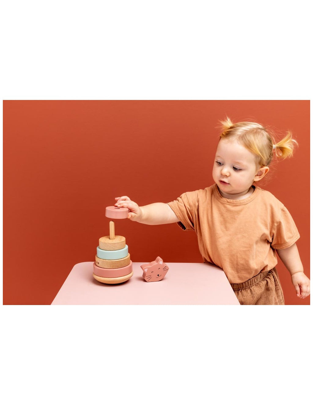 TRIXIE WOODEN STACKING TOY - MRS. CAT
