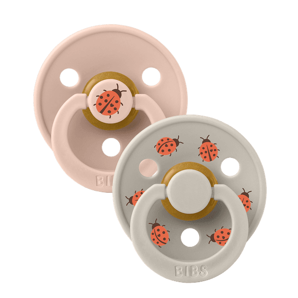 BIBS ΠΙΠΙΛΕΣ STUDIO COLLECTION 2 PACK No 1 LADYBUG/BLUSH MIX