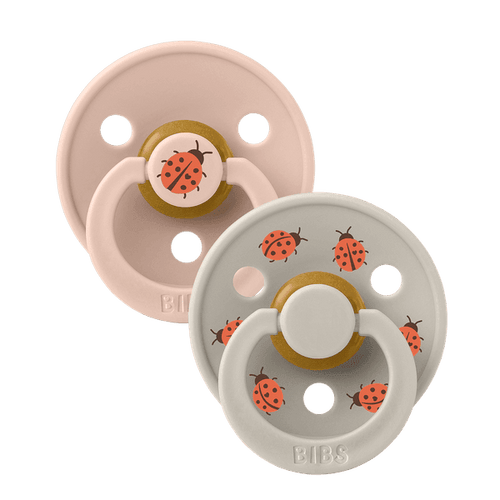 BIBS ΠΙΠΙΛΕΣ STUDIO COLLECTION 2 PACK No 1 LADYBUG/BLUSH MIX